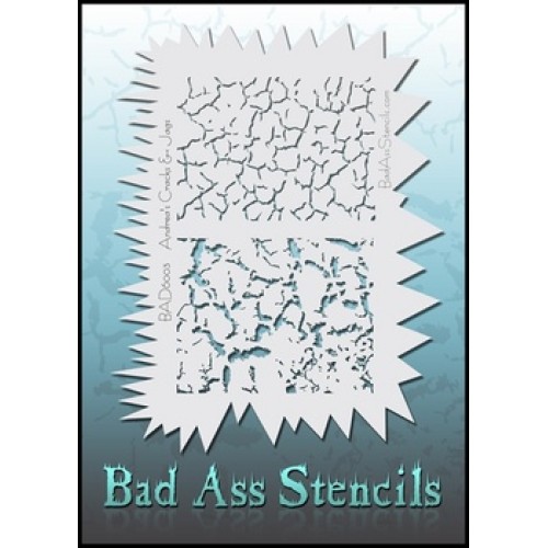 Full Size Bad Ass Stencil 6003 (6003 Cracks and Jags)